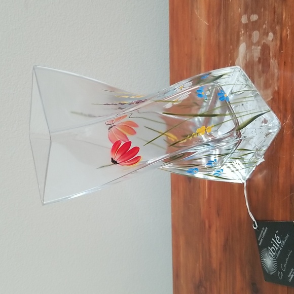 Nobile Blown and Handpainted Meadow Twist Vase - Picture 5 of 8